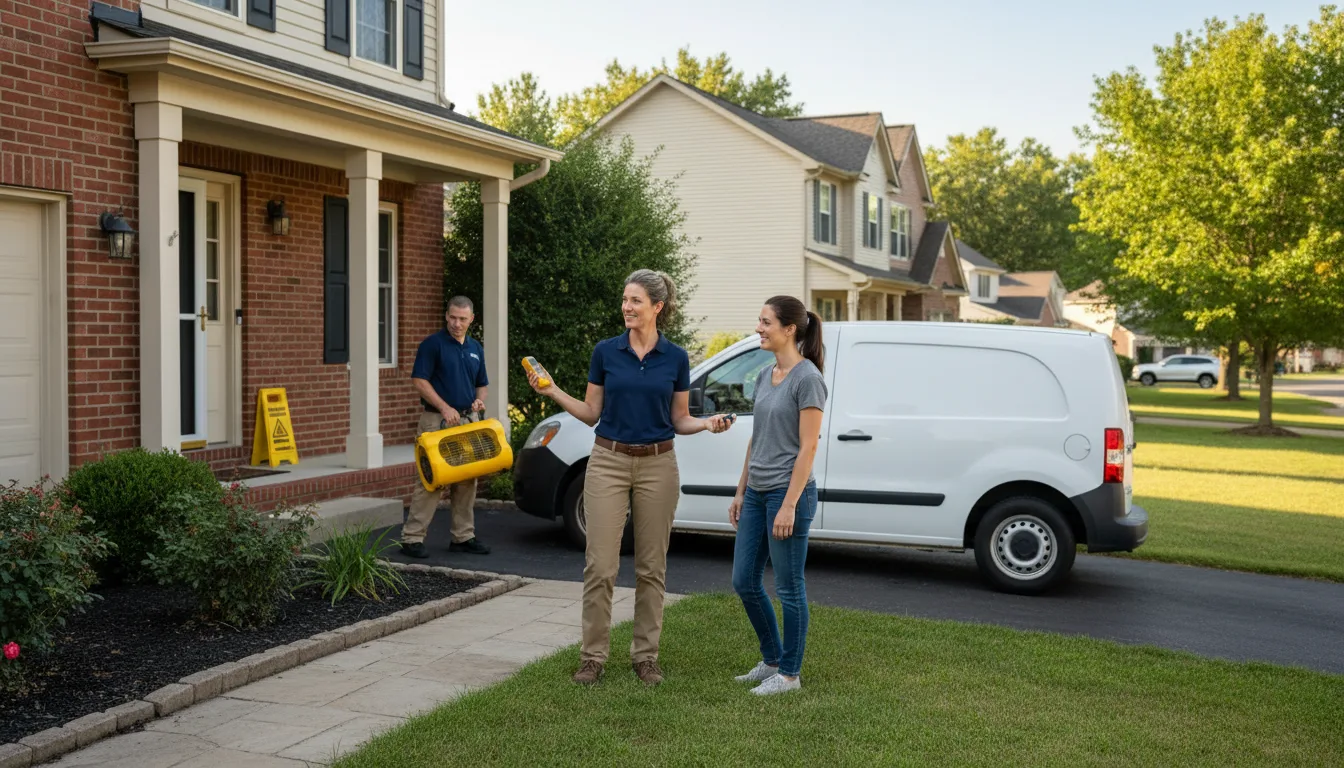 Residential water damage restoration in Pfafftown, NC
